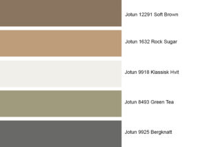 Palett med jordfarger fargetrender for 2024 fra Jotun