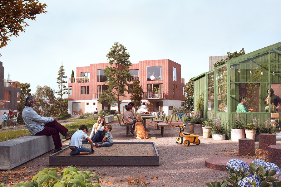 Holterkollveien 6 – fra næringsområde til et levende nabolag med natur, utsikt og gode bokvaliteter